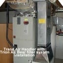 Trane air handler with trion air bear filter system installation