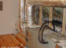 Attic air handler installation