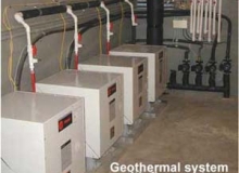 Geothermal system with flow center