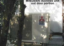 Mitsubishi ductless unit at door portion